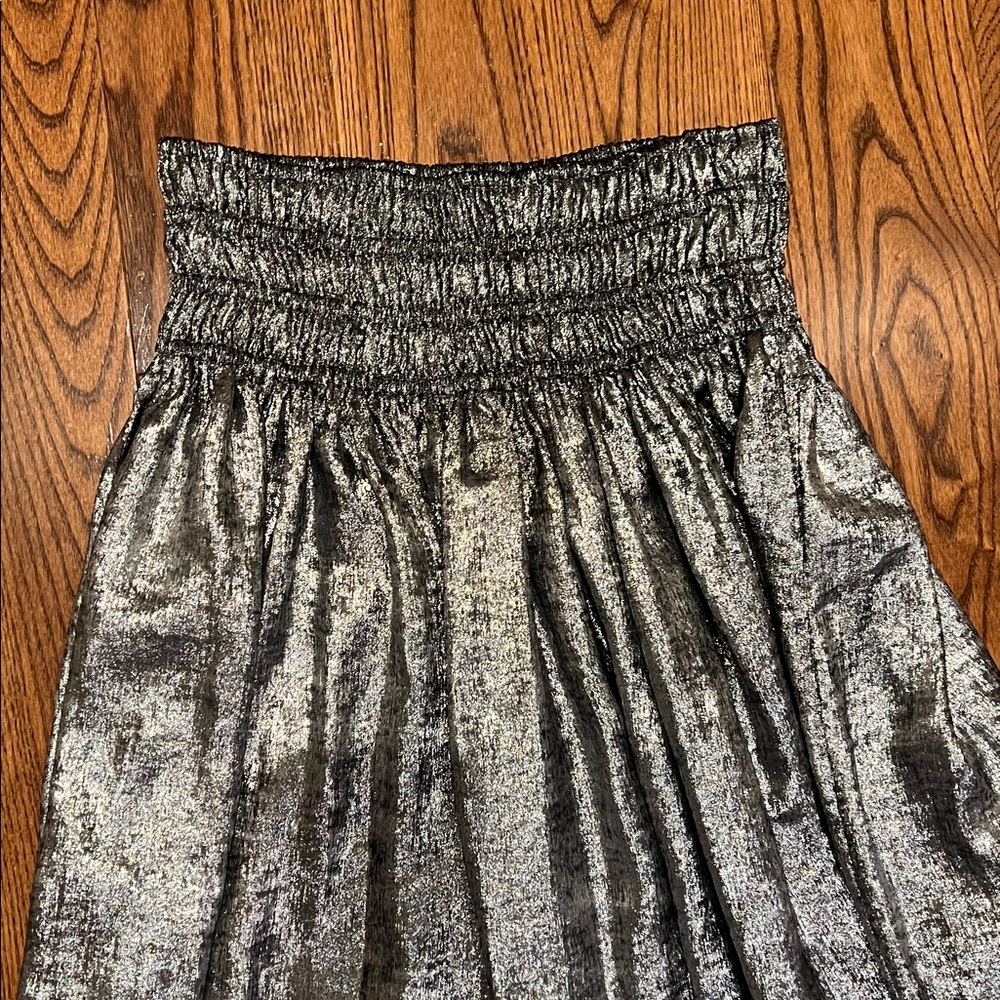 SOLD-THE Great. Elegant Silver Skirt - Picture 2 of 2